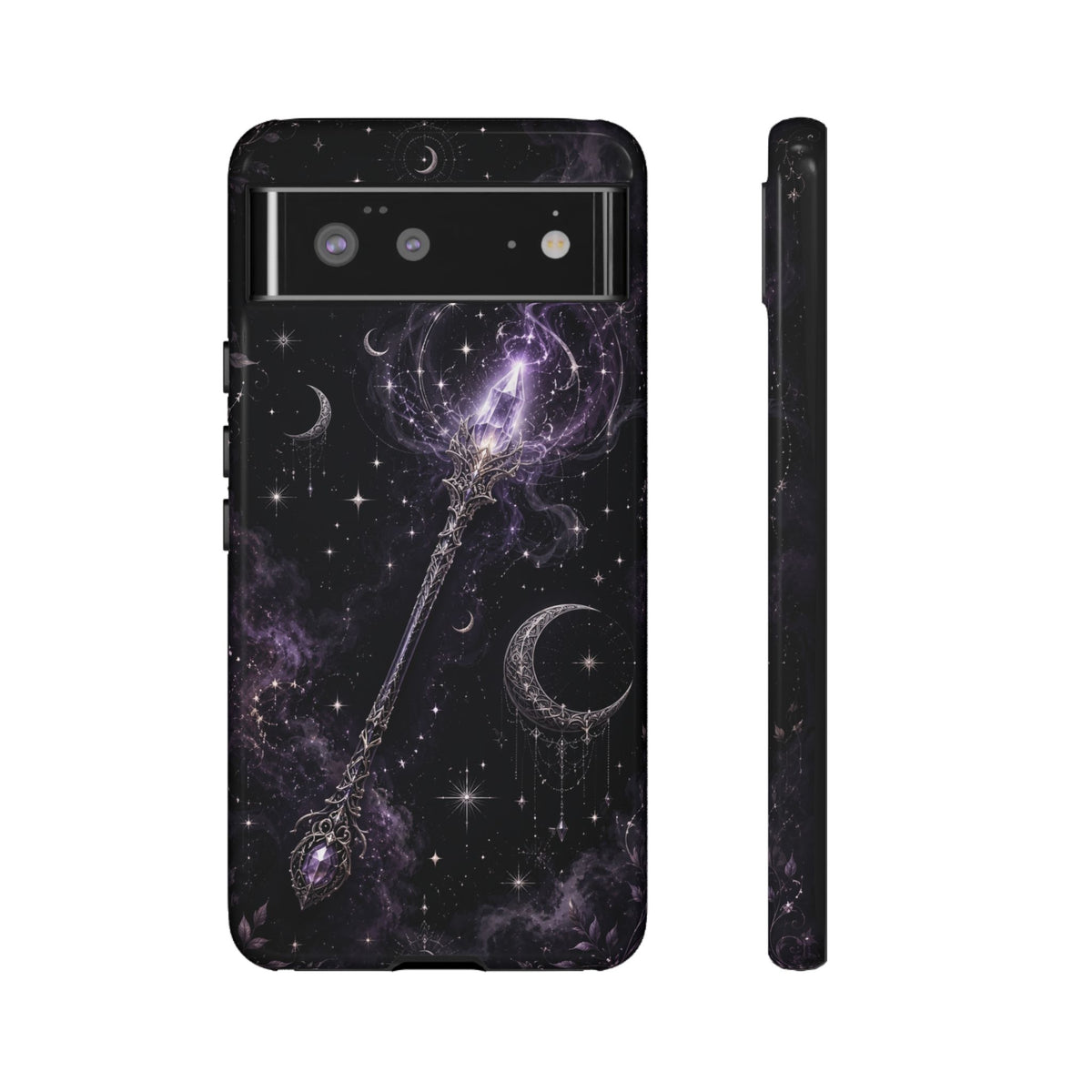 Celestial Magic Wand Phone Case — Mystic Moon & Stars Galaxy Tough Case