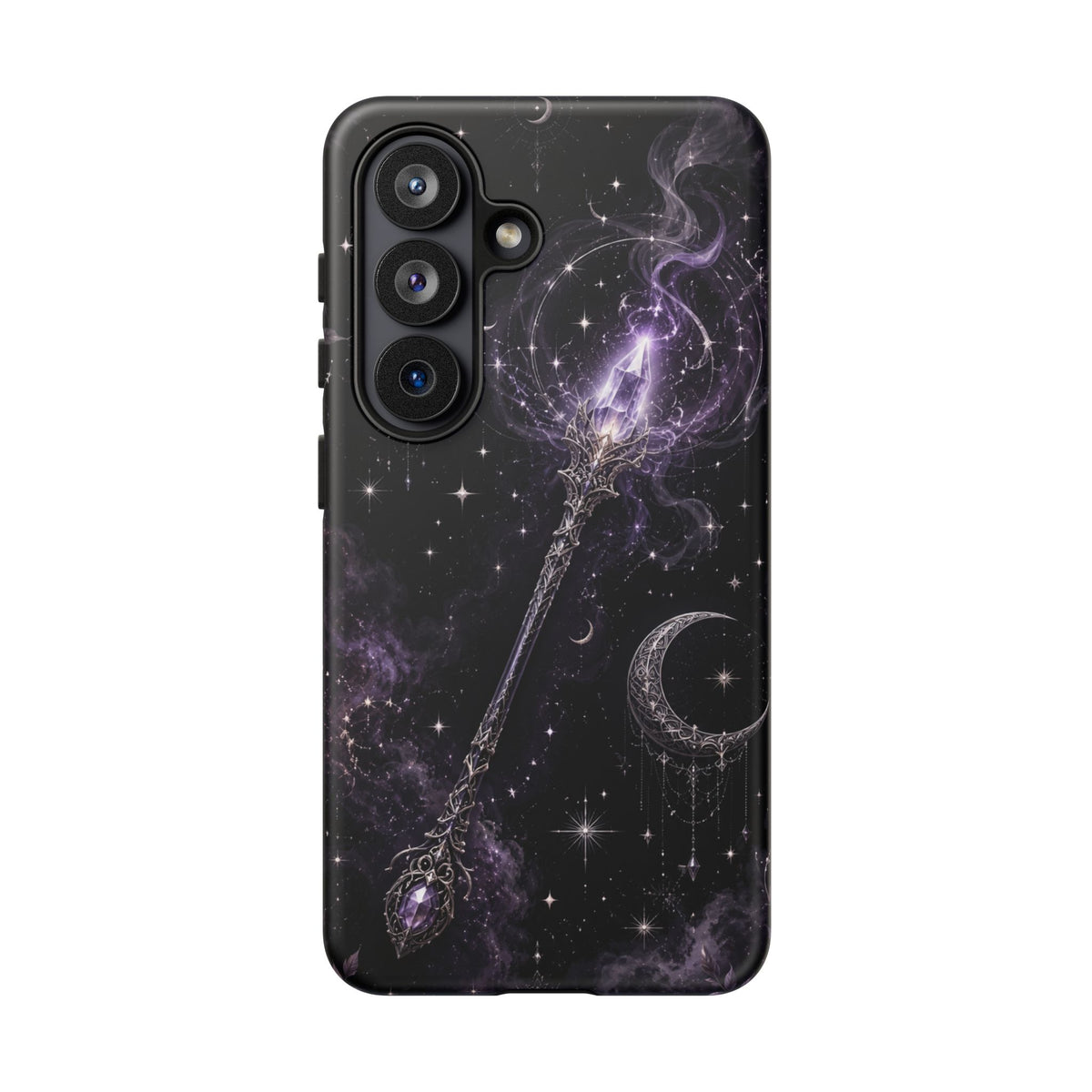 Celestial Magic Wand Phone Case — Mystic Moon & Stars Galaxy Tough Case