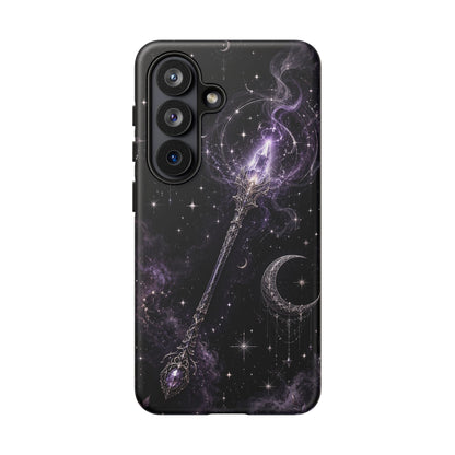 Celestial Magic Wand Phone Case — Mystic Moon & Stars Galaxy Tough Case
