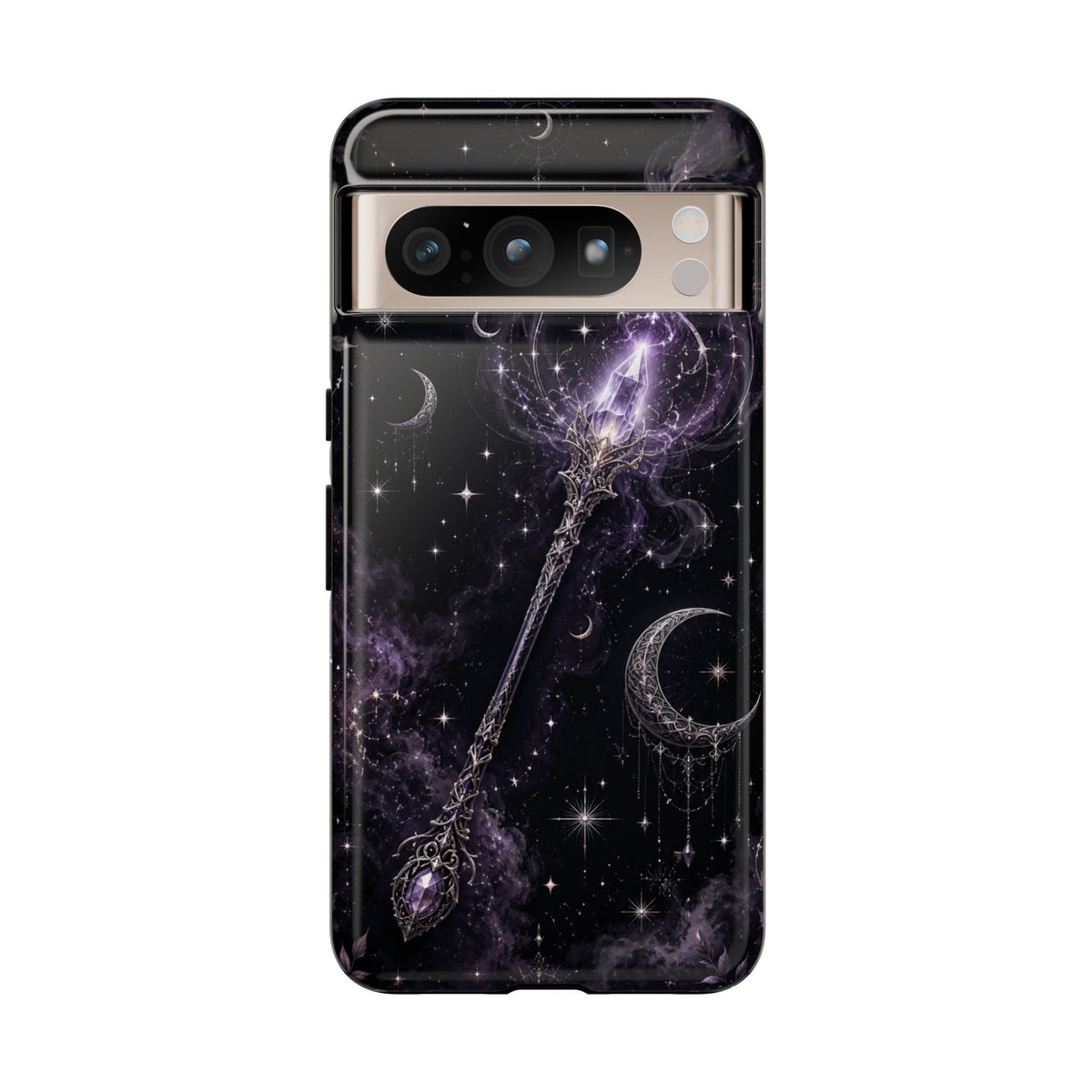 Celestial Magic Wand Phone Case — Mystic Moon & Stars Galaxy Tough Case