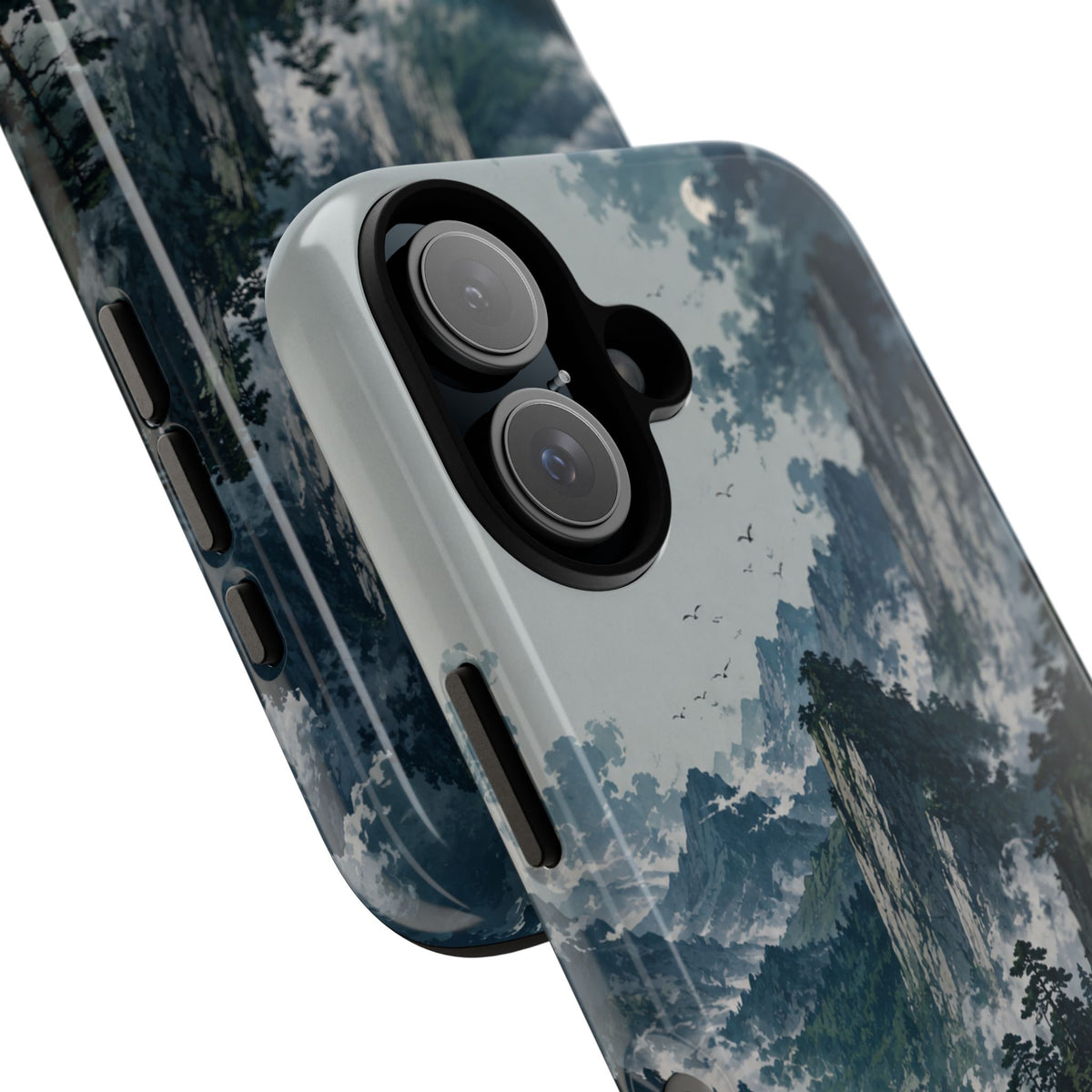 Mountain Landscape Phone Case — Misty Peaks Protective Tough Case