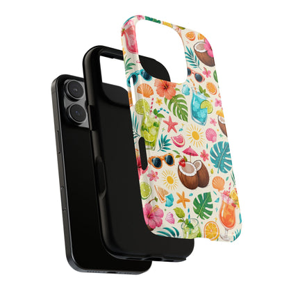 Tropical Cocktail Phone Case — Summer Beach Pattern iPhone Case